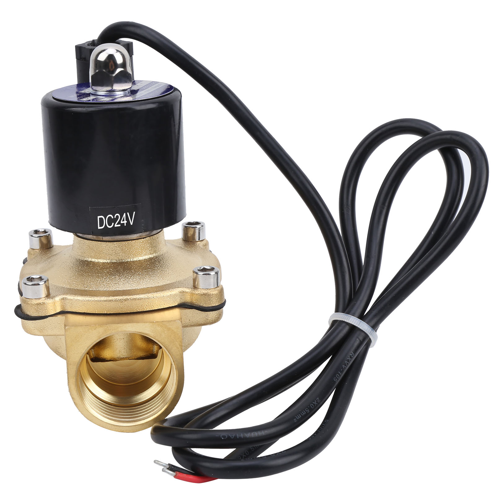 G1-zoll-magnetventil Aus Messing, Elektrisch, Normalerweise Geschlossen, Direktwirkend, Für Industrieanwendungen, 2 A – 250 V – 25 V Dc, 24 V