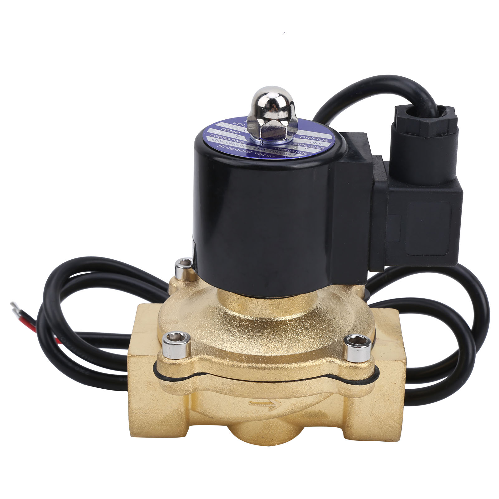 G1-zoll-magnetventil Aus Messing, Elektrisch, Stromlos Geschlossen, Direktwirkend, Für Industrieanwendungen, 2 A – 250–25 V, Ac 220 V