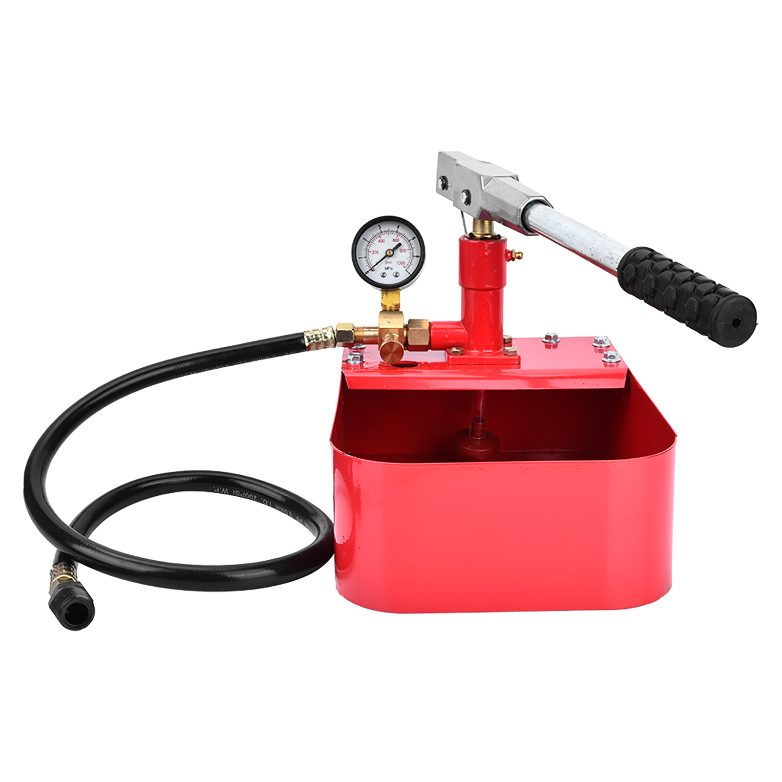 1000 Psi 7 Mpa Manuelle Hydraulische Prüfpumpe Rohrventil Wasserdruckprüfgerät Handwerkzeug