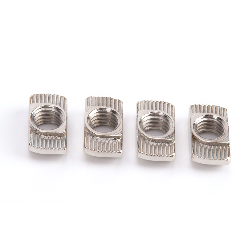 100 Stück T-nutmuttern, Vernickelt, Aus Kohlenstoffstahl, Gleitbefestigungen Für Aluminiumprofile (m8)