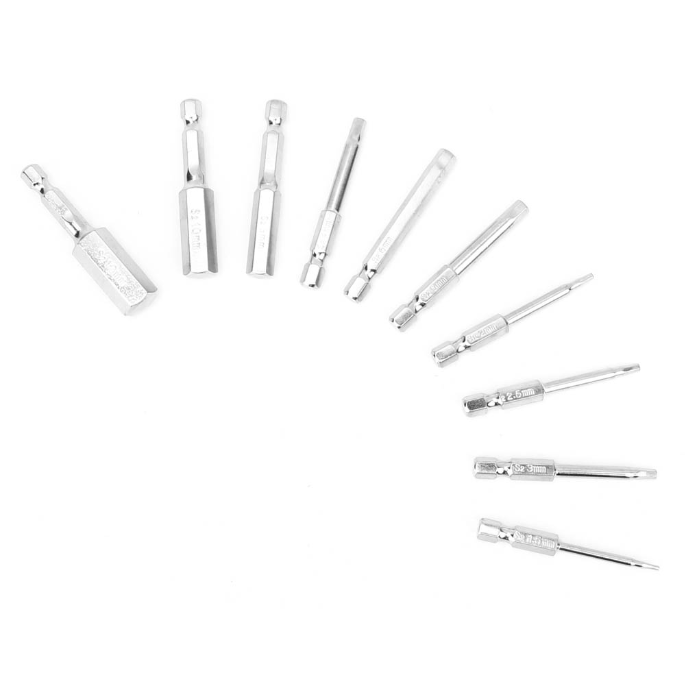 10 Magnetische Sechskant-schraubendreherbits, 1,5–12 Mm, 60 Mm Länge