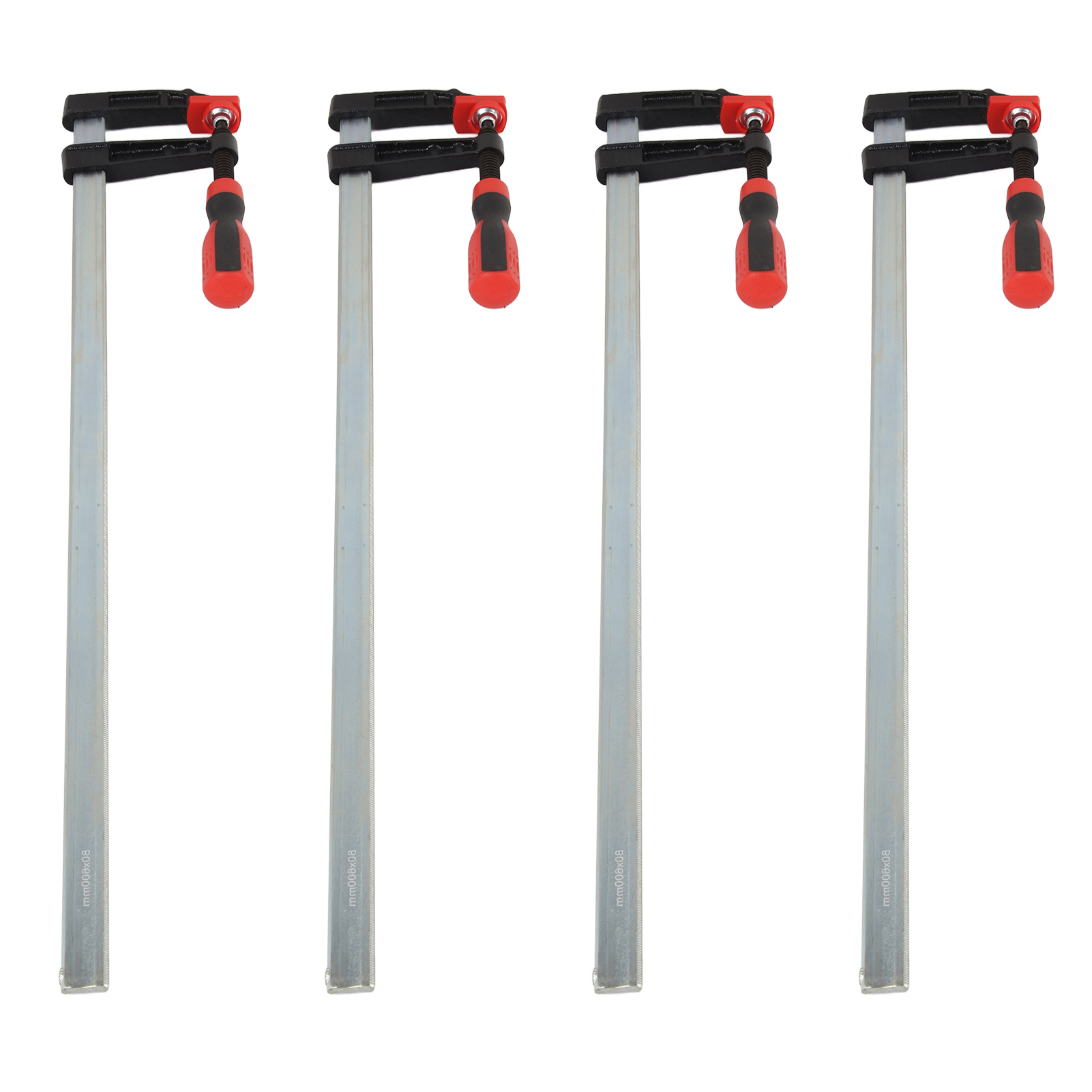 4-teiliges Set Robuster F-zwingen Für Holzbearbeitung, Schnellspann-schraubzwingen, Diy-handwerkzeugset, 80 X 600 Mm