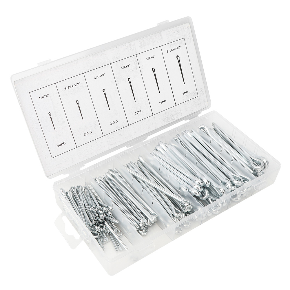 144-teiliges Splint-sortiment-set, Eisen-industriebedarf, Befestigungsmittel, Handwerkzeuge