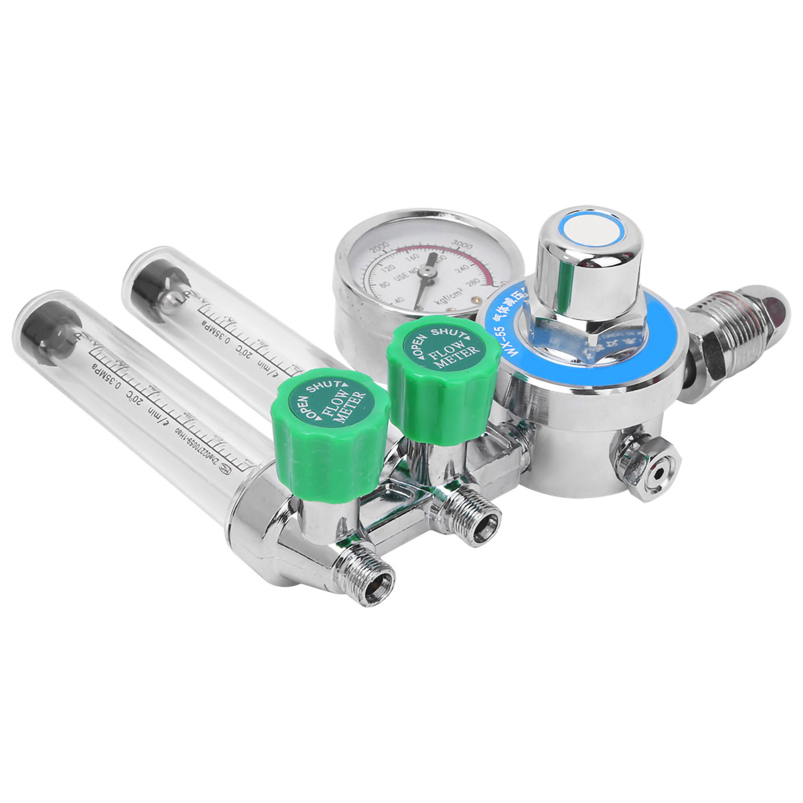 Wx‑55x‑2l Argonregler Doppelrohr-gasdurchflussmesser Druckminderer Cga540 Metrisch