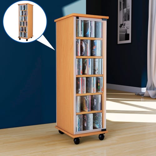 Ebuy24 - Holz cd dvd Stand Regal Valenza Glastür