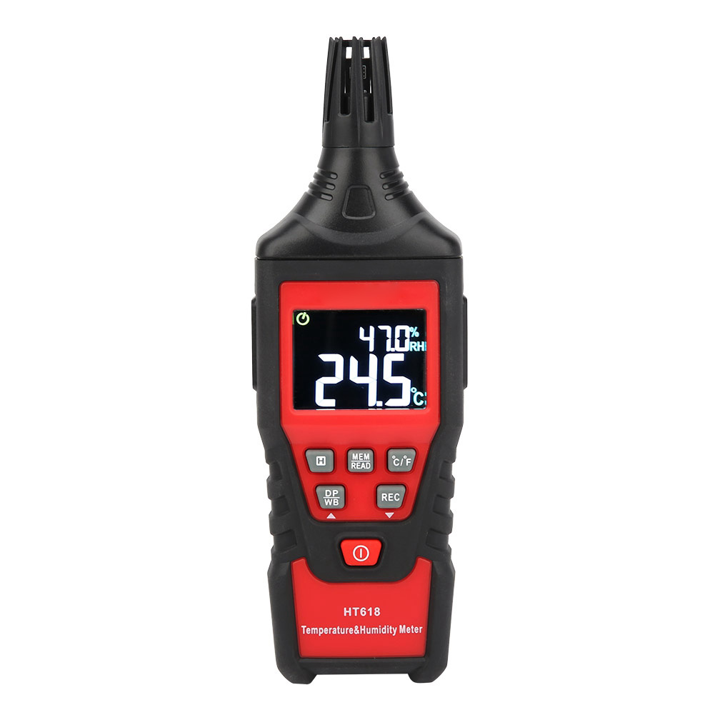Digitales Temperatur- Und Feuchtigkeitsmessgerät Mit Hoher Genauigkeit Und Empfindlichkeit, Tragbar, Mit Dual-lcd-anzeige Ht618