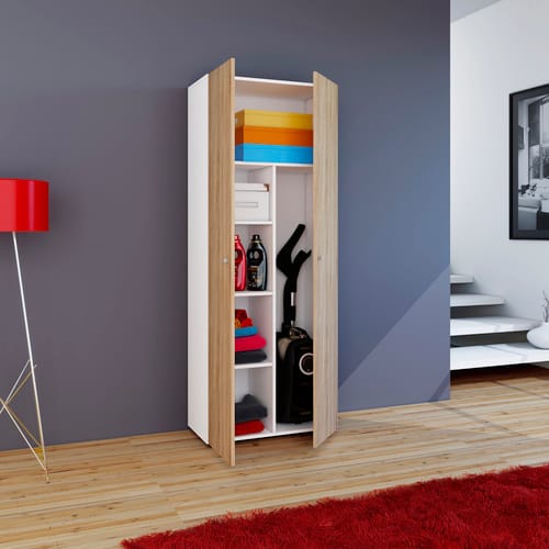 Holz Besenschrank Putzschrank Vandol k