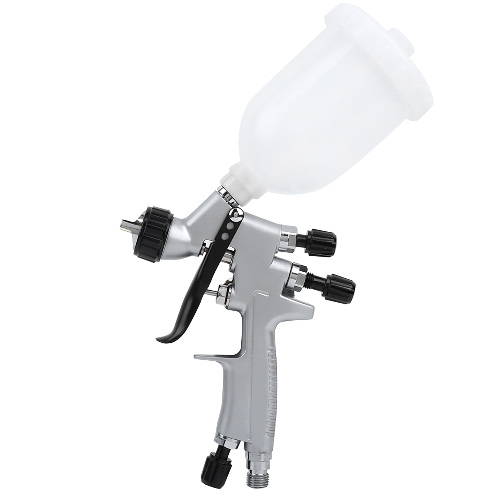 Pneumatische Farbspritzpistole Mit Hoher Zerstäubung, Kunststoffbehälter 250 Ml, Kaliber 1,0 Mm