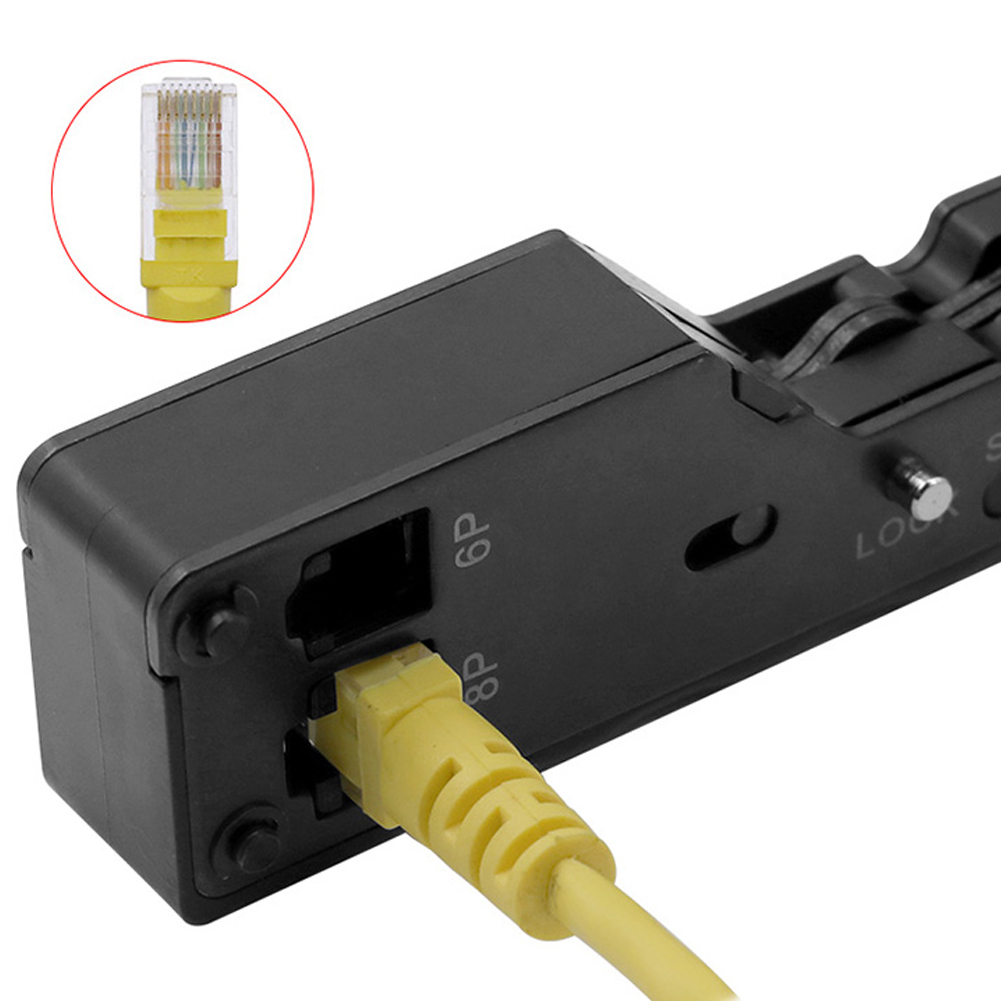 Multifunktionale Crimpzange Für Netzwerkkabel Mit Kristallkopf, Crimpkapazität 8p8c Und 6p6c