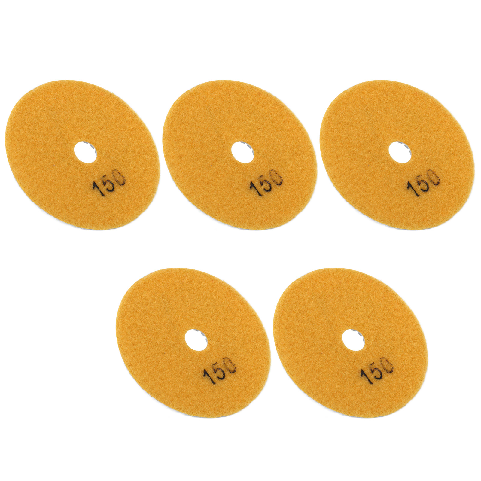 5-teiliges Set Mit 4-zoll-diamant-nasspolierpads, Weichen Schleifscheiben Für Marmor, Granit Und Keramik, Körnung 150