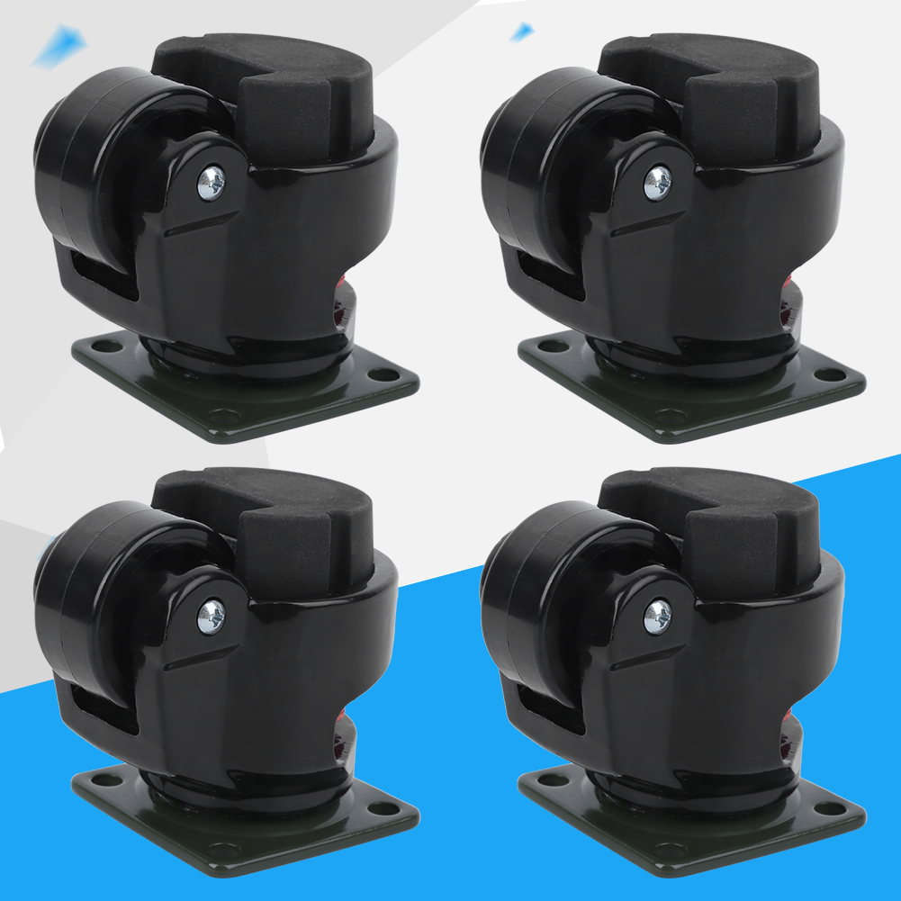 4 Stück Nivellierrollen Gd-40f, Schwerlast-industrierollen, Schwarz