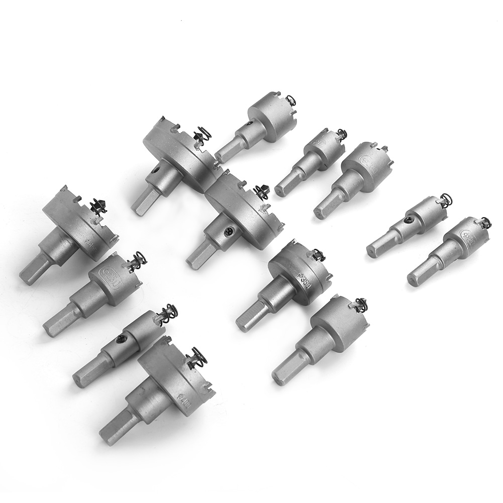 13-teiliges Bohrer- Und Lochsägen-set Mit Hartmetallspitze, Zahnradfräser, Elektrowerkzeugzubehör 16–53 Mm