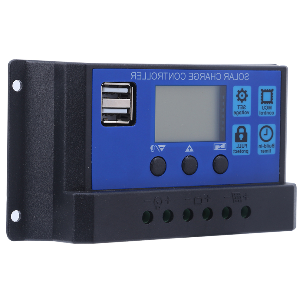 Solarmodul-laderegler Mit Lcd-display, Batterieladesteuerung, Zwei Usb-ausgängen (12 V/24 V, 20 A)