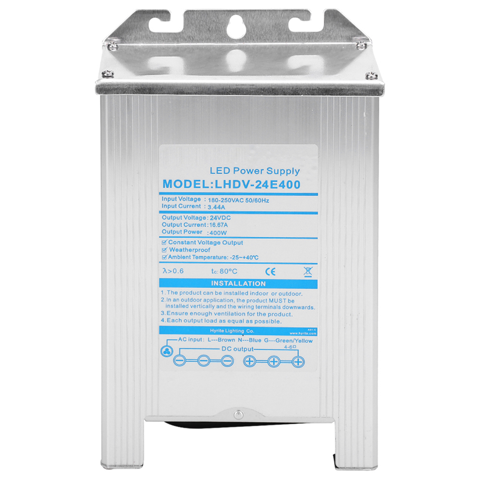 Regenfestes Schaltnetzteil Led-lichtmodul Aus Aluminiumlegierung, 400-w-treiber (lhdv&820924e400 24v)