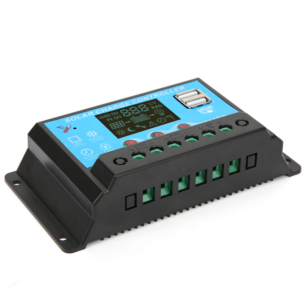 12v/24v Auto-20a-bleiakku-solarladeregler Mit Pwm-regler Und Zwei Usb-5v-ausgängen