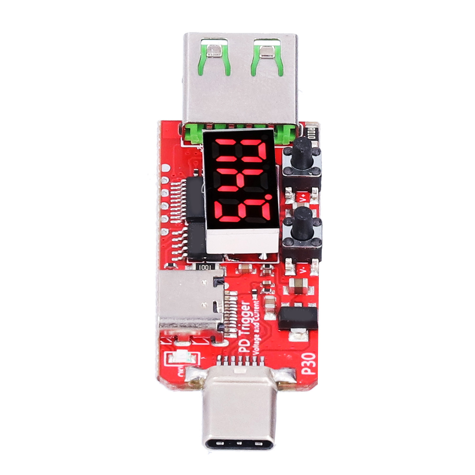 Schnelllade-triggerplatine 2.0 3.0 Automatische Spannungs- Und Stromprüfung Elektrisches Bauteil Pd-triggerplatine Mit Voltmeter Und Amperemeter