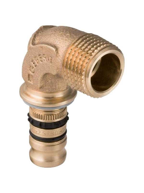 Geberit - Mepla Übergangsbogen 90 Grad mit Außengewinde, CC499K, d 20mm, r 3/4'