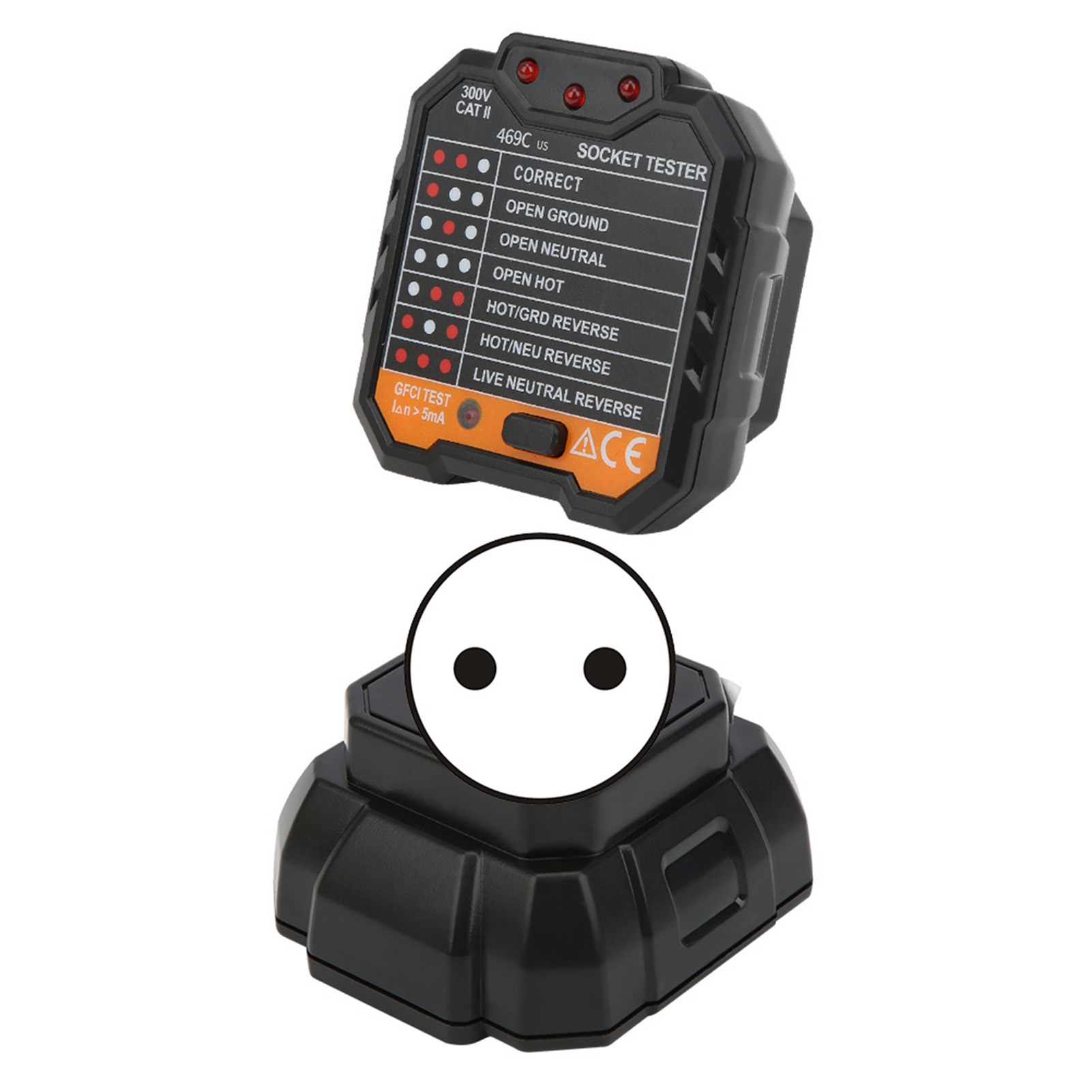 Digitaler Steckdosentester, Netzfehlerprüfer Und -analysator, Eu-stecker 48–250 V