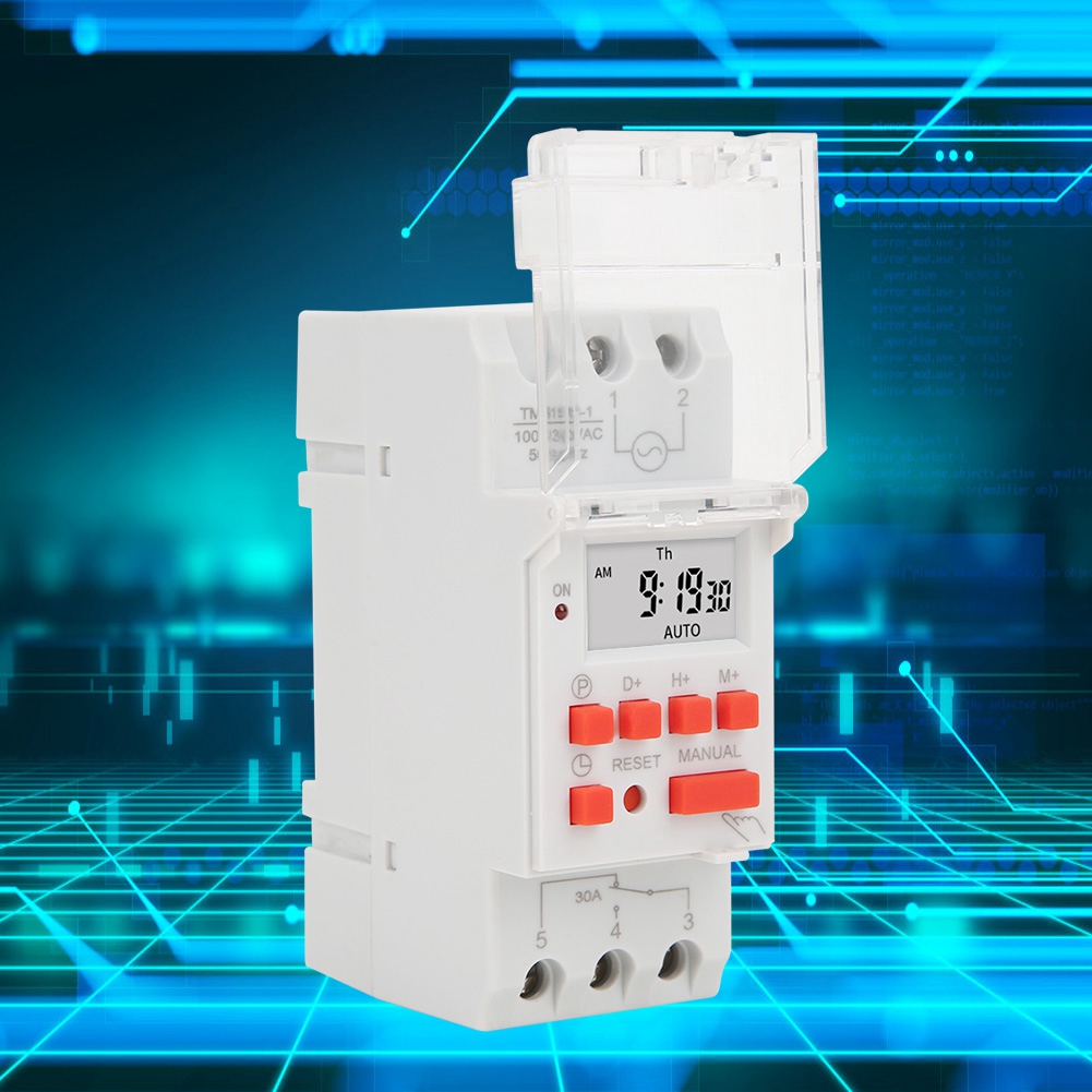 Tm919b-1 100–130 V Ac 30 A Wochenzeitschaltuhr Mit Lcd-anzeige, Ein/aus-steuerung, Programmierbares Zeitrelais