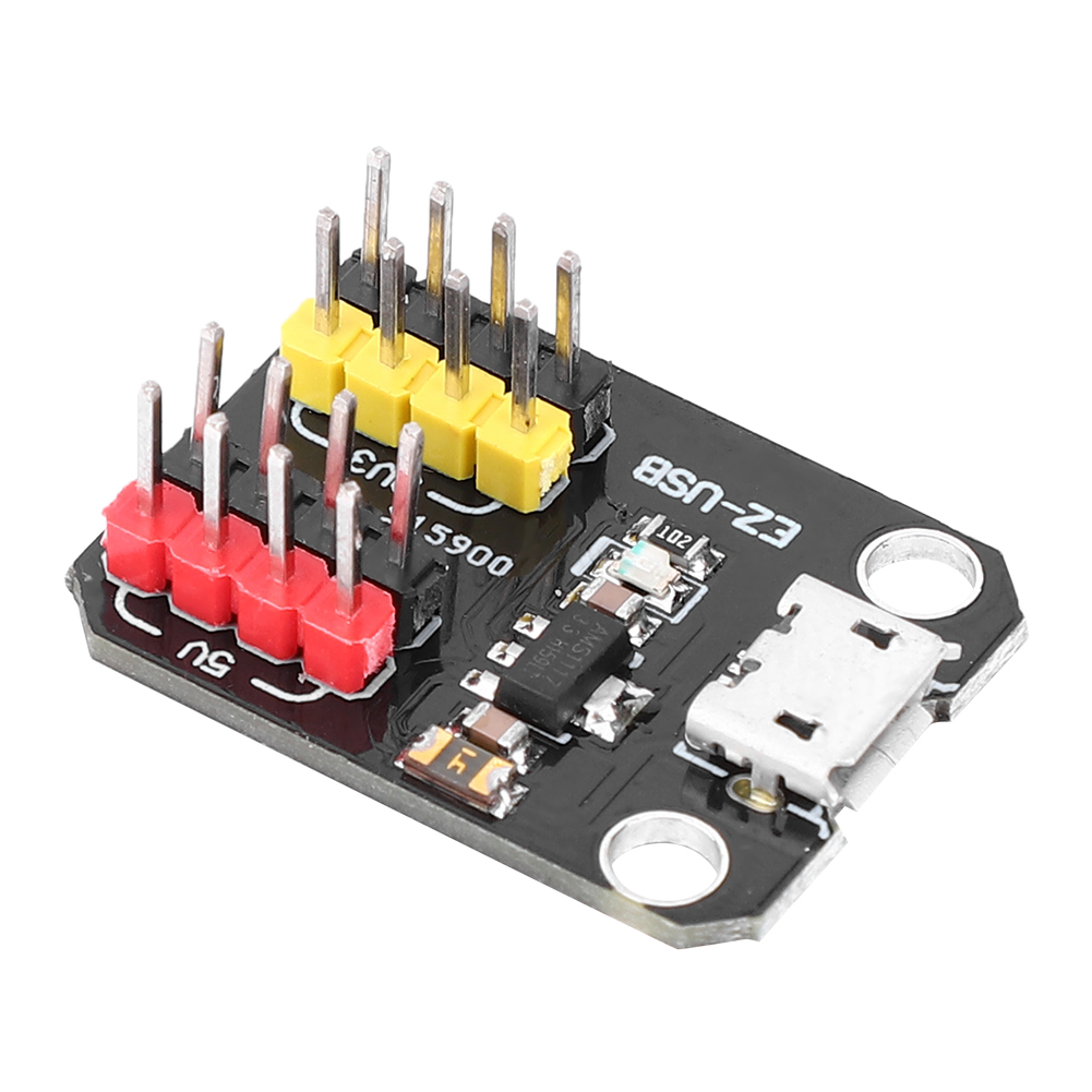 2 Stück Usb-netzteilmodule, Micro-usb-schnittstelle, 3,3 V/5 V, 1117-reglerchip