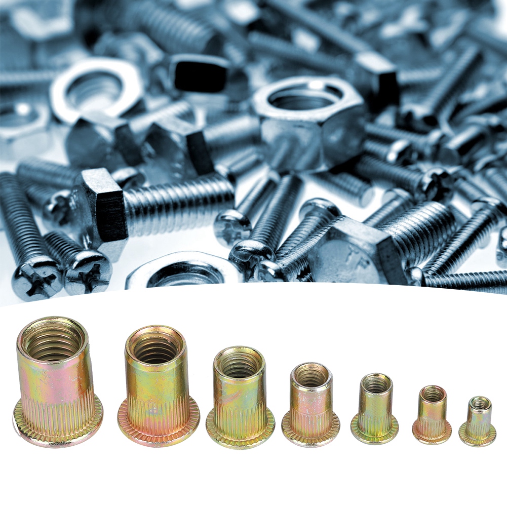 165-teiliges Set Nietmuttern, Befestigungselemente, Handwerkzeuge, Gerändelt, Industriezubehör, Kupferlegierung