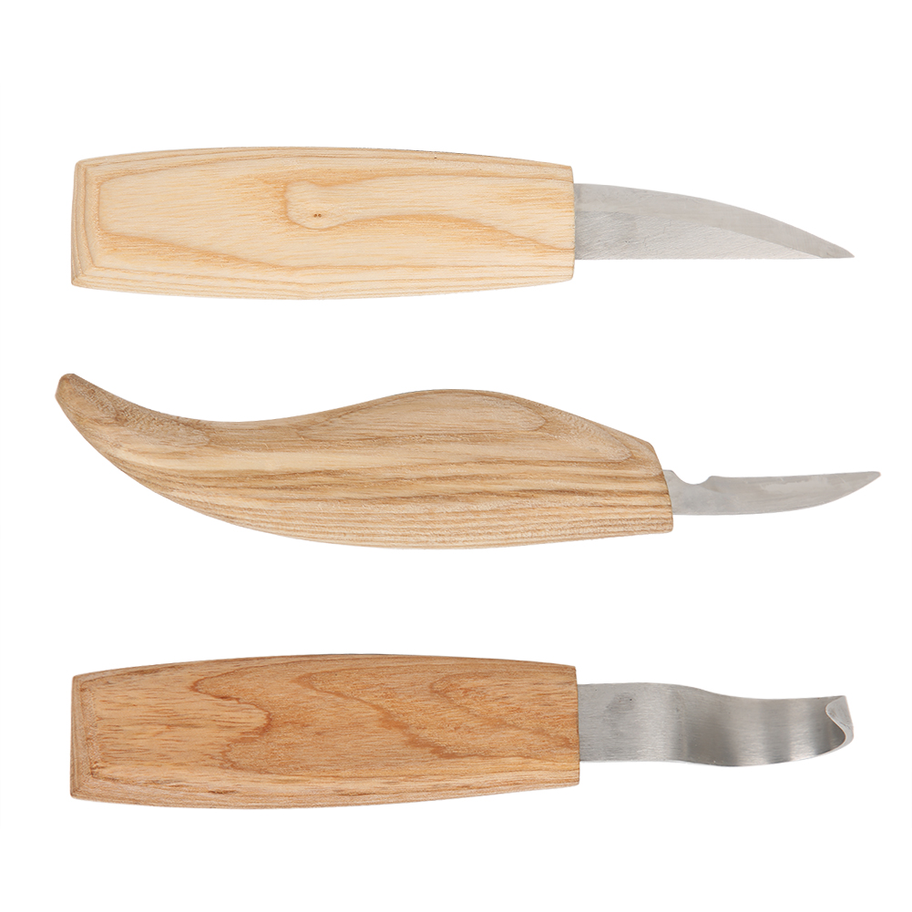 3-teiliges Holzschnitzmesser-set, Schnitzmesser, Hakenmesser, Handwerkzeug
