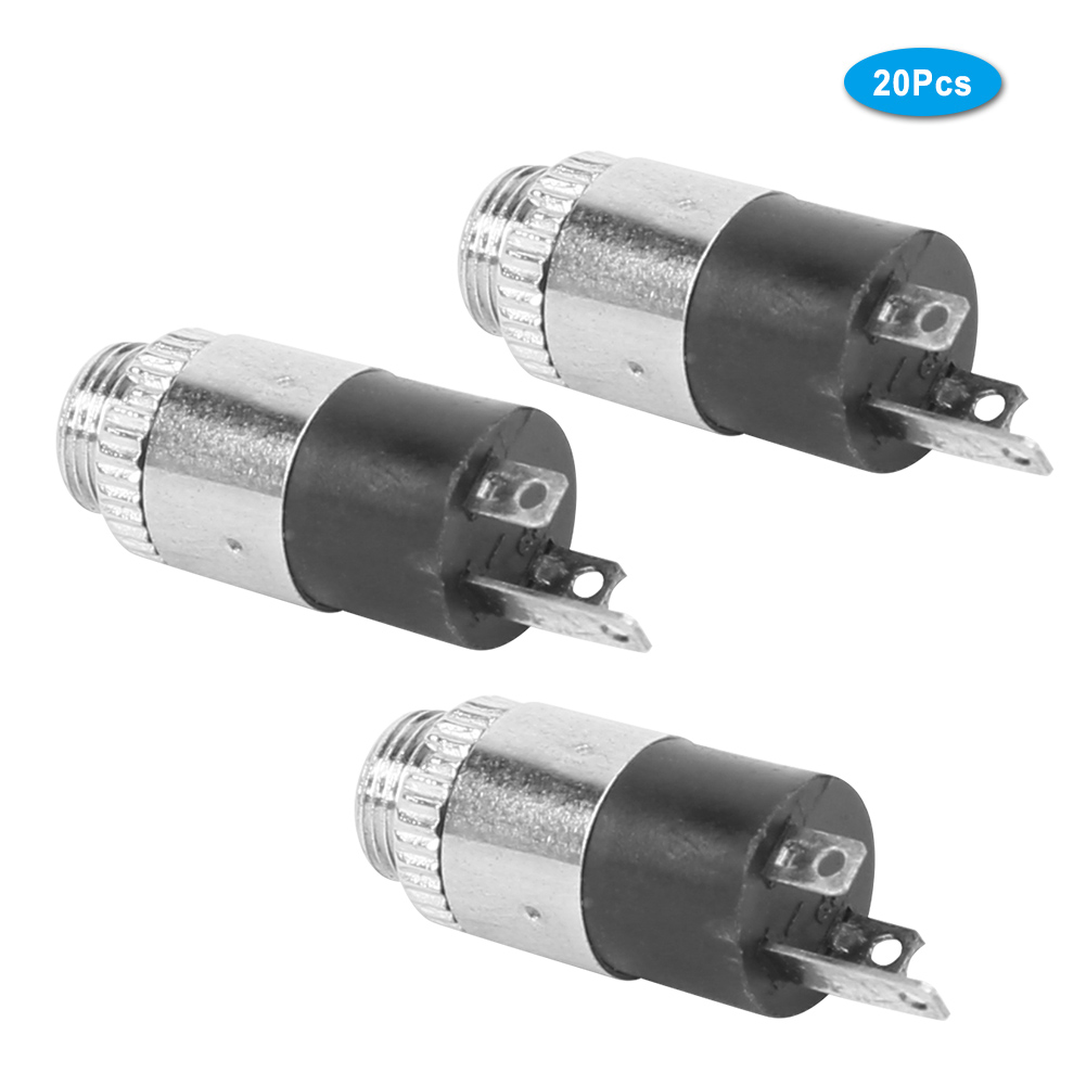 20 Stück Kopfhörerbuchse (weiblich), 3,5 Mm Stereo-audio-video-stecker Mit Schraubmutter Pj‑392