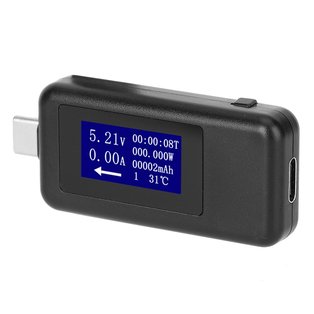 Multifunktionales Bidirektionales Digitales Gleichstrom-voltmeter Typ C (schwarz)