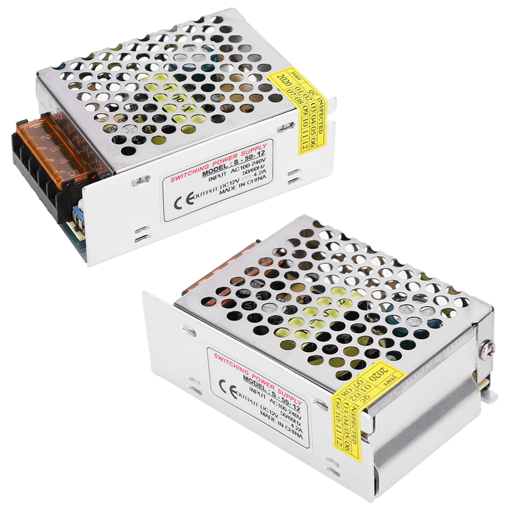 Schaltnetzteil-treiberadapter Dc12v Aluminiumlegierung Led-bildschirm-lichtleiste 3d-drucker (s-50-12 (12v 4,2a 50w) Ac100-240v)