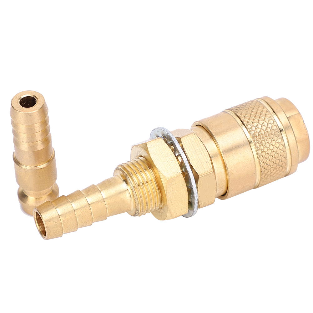8 Mm Paar Wassergekühlte Gasadapter-schnellkupplungen Für Mig/tig-schweißbrenner (gelb)