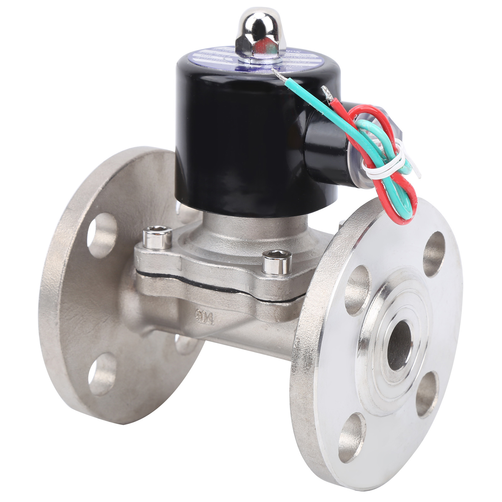 Magnetventil Mit Edelstahlflanschanschluss, Nbr Nc, Direktwirkend, 1/2 Zoll (2w-160-15bf), Ac 380 V