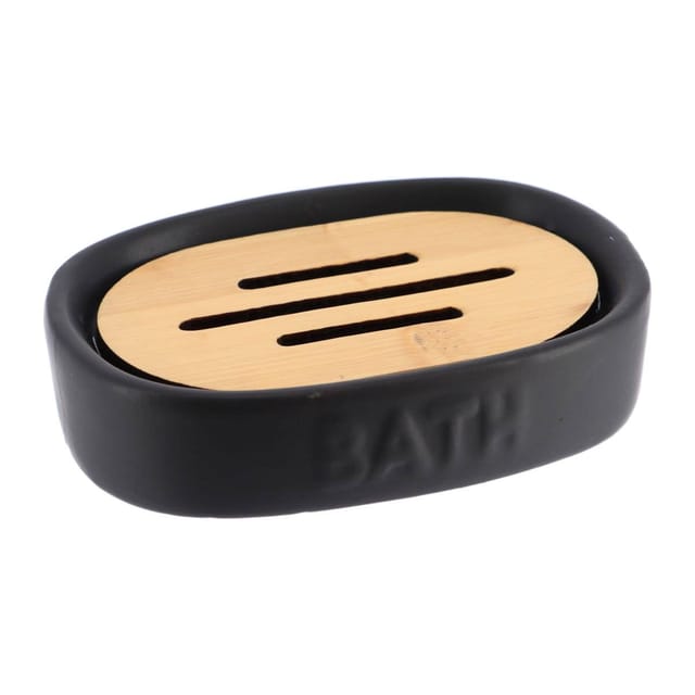 Tendance - Seifenhalter dolomite bath - schwarz bambus