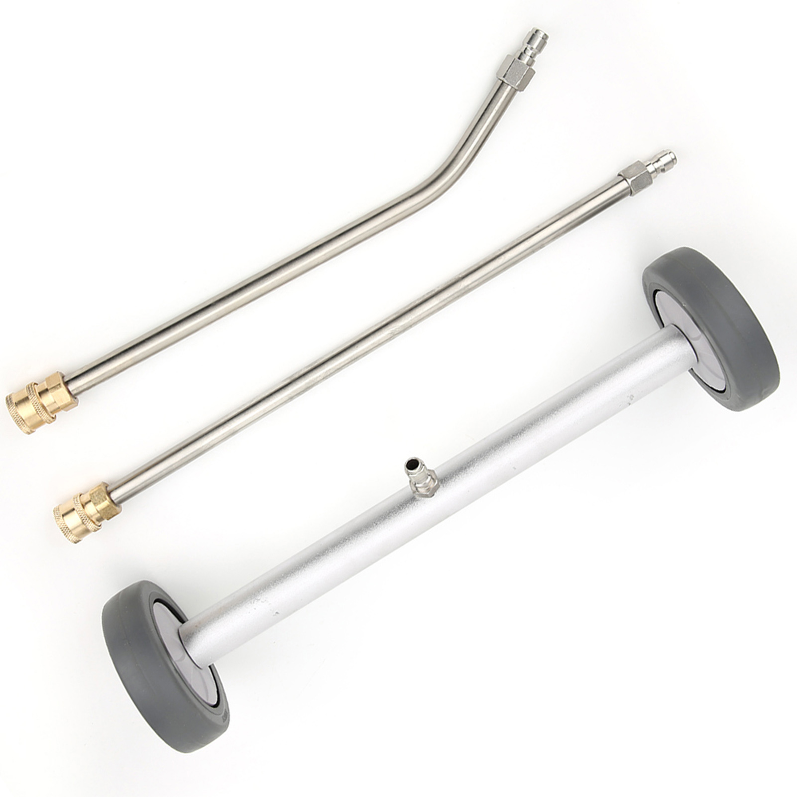 Wasserbesenreiniger Mit Doppelfunktion, Unterbodenreiniger Mit Hochdruckreiniger Und 2 Stangen