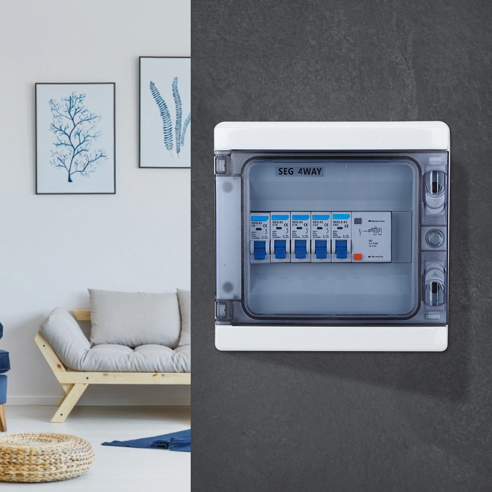 Schutzschalter Wasserdicht 4-fach Fehlerstromschutzschalter 63a 30ma Rcd4mcb 6a2 X16a32a