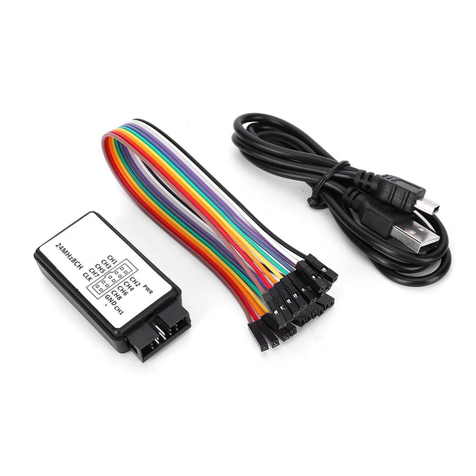 Usb-logikanalysator-set, Mini-digitalgerät Im Taschenformat, 8 Kanäle, Eingangsspeicher, 24 Mhz