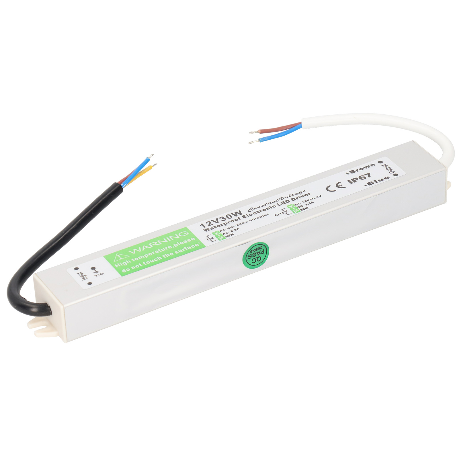 30w Ac90–250v Wasserdichtes Netzteil, Transformator-adapter, Dünnes Led-netzteil, Treiber, Dc12v