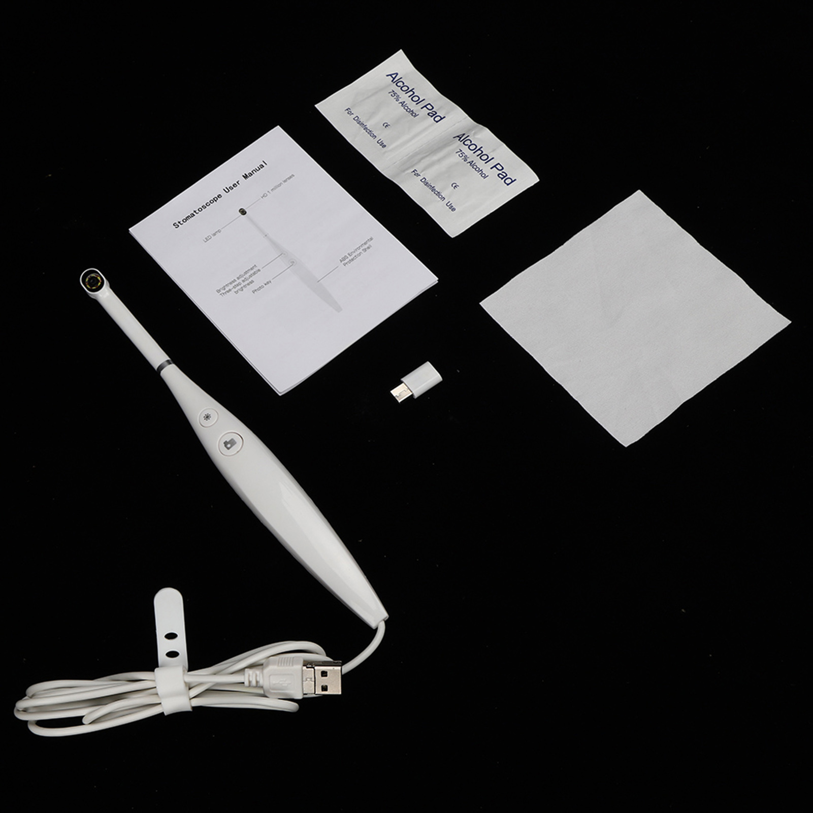 Usb-zahnendoskop Mit Einstellbarer Led-beleuchtung, Intraoralkamera Und Hd-video Für Android