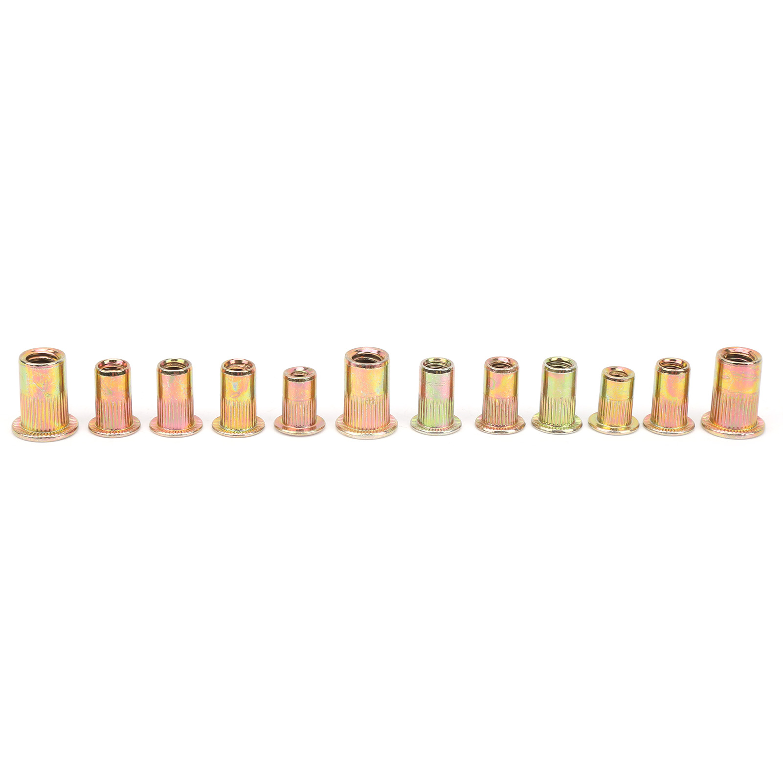 150 Stück Verzinkte Nietmuttern Aus Kohlenstoffstahl, Gemischte Einsätze, 6‑32, 8‑32, 10‑24, 10‑32, 1/4‑20 (britisches System)