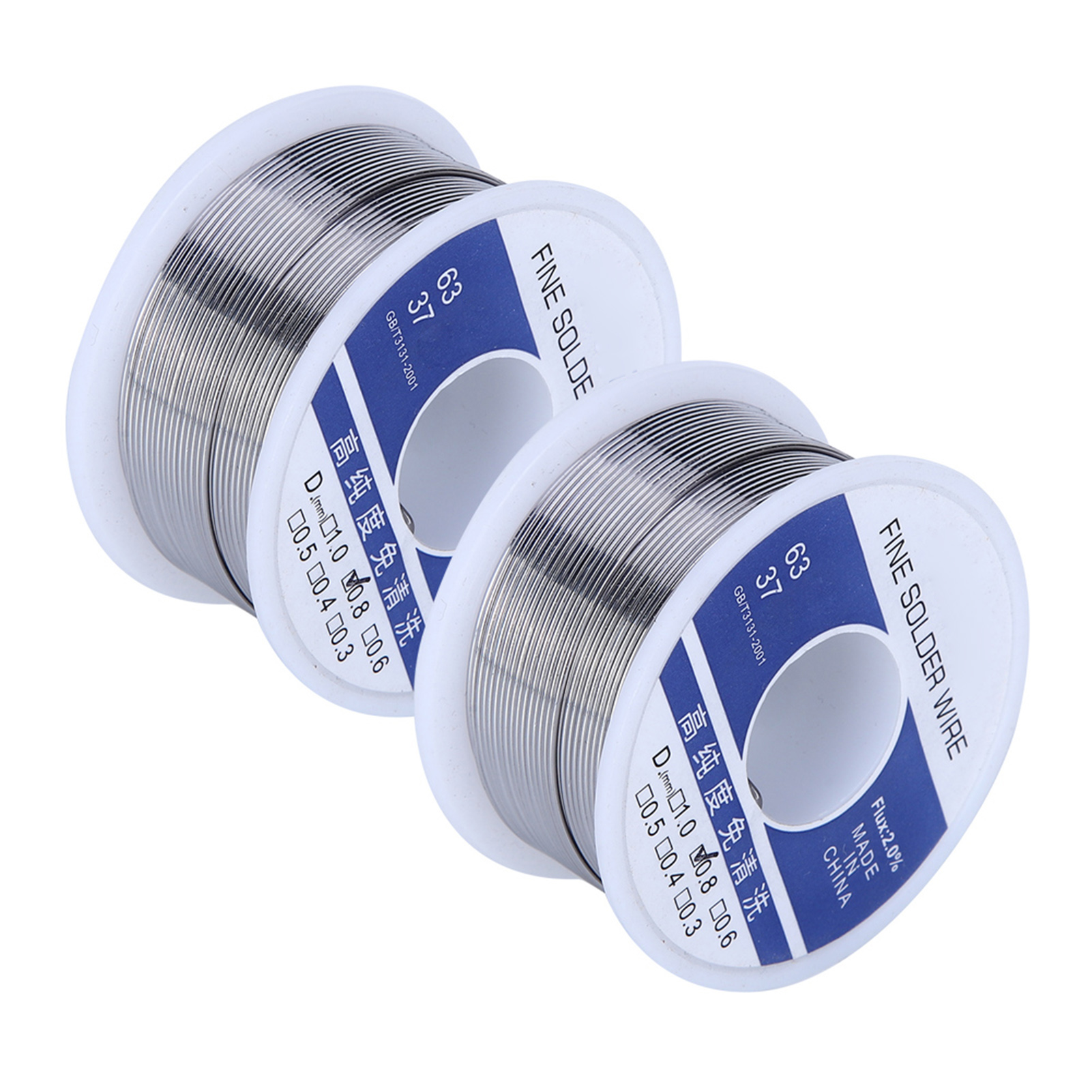 2 Stück Lötdraht 0,8 Mm, Lötdraht Mit Zinn-kolophonium-kern, 100 G, Für Elektrische Lötarbeiten