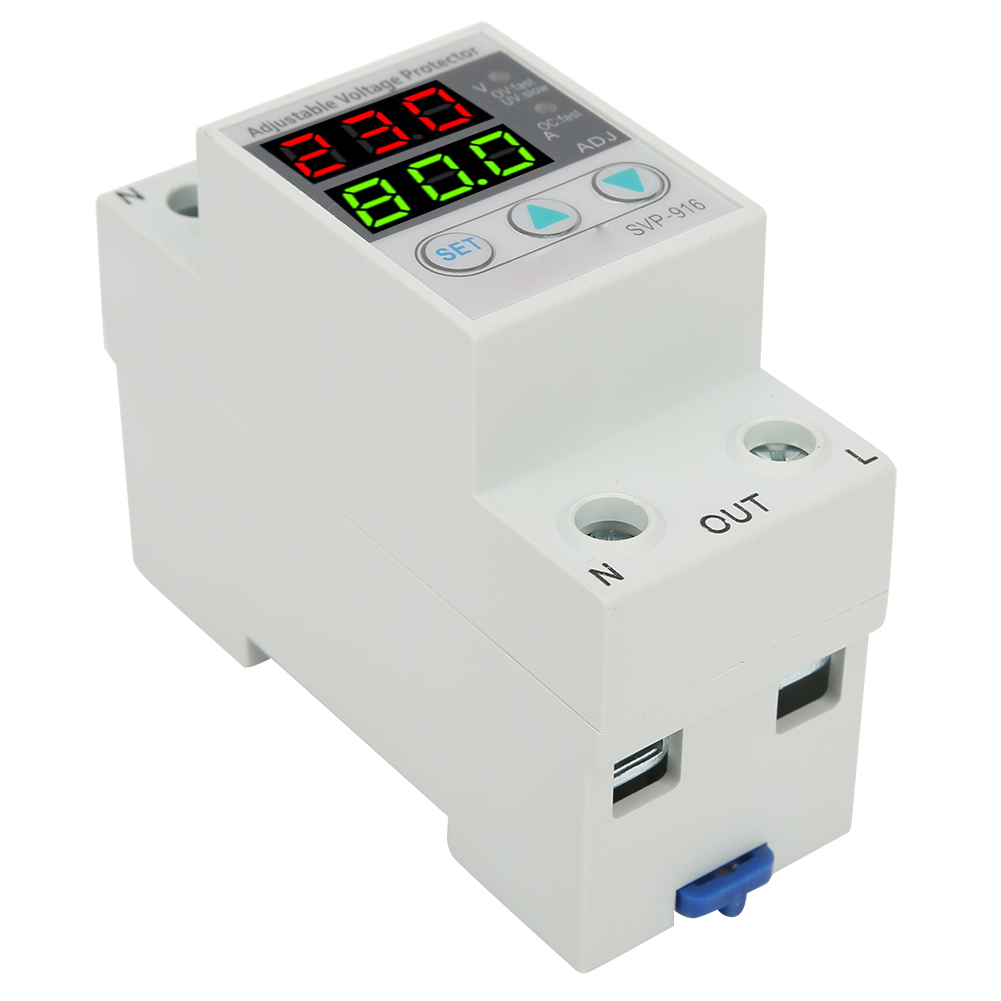 Svp‑916 230v Einstellbares Automatisches Über- Und Unterspannungsschutzgerät Mit Rückstellung 80a