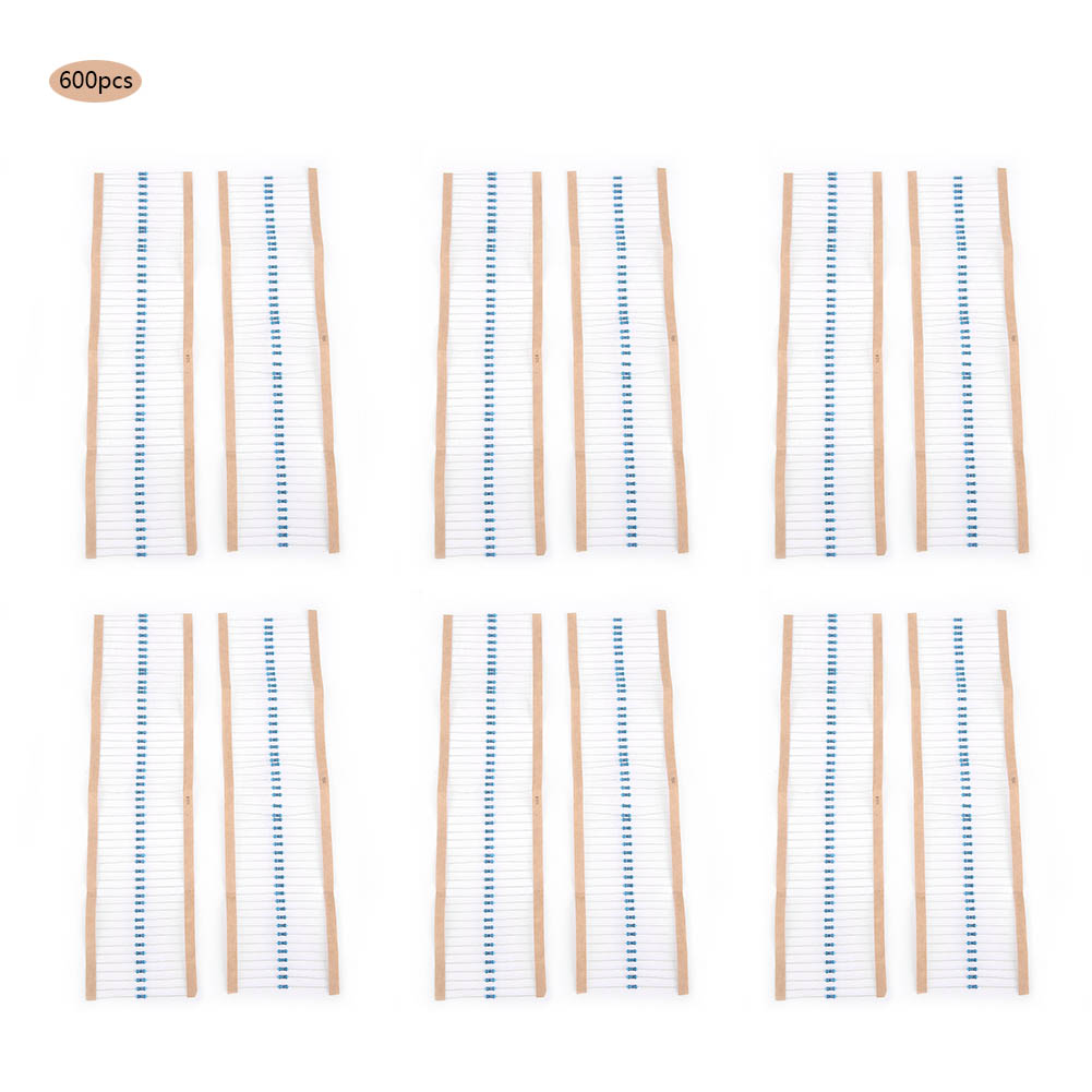 600 Stück 1/4w 1% Widerstände 1k / 2k / 3k / 10k Ohm Widerstandssortiment Set2k