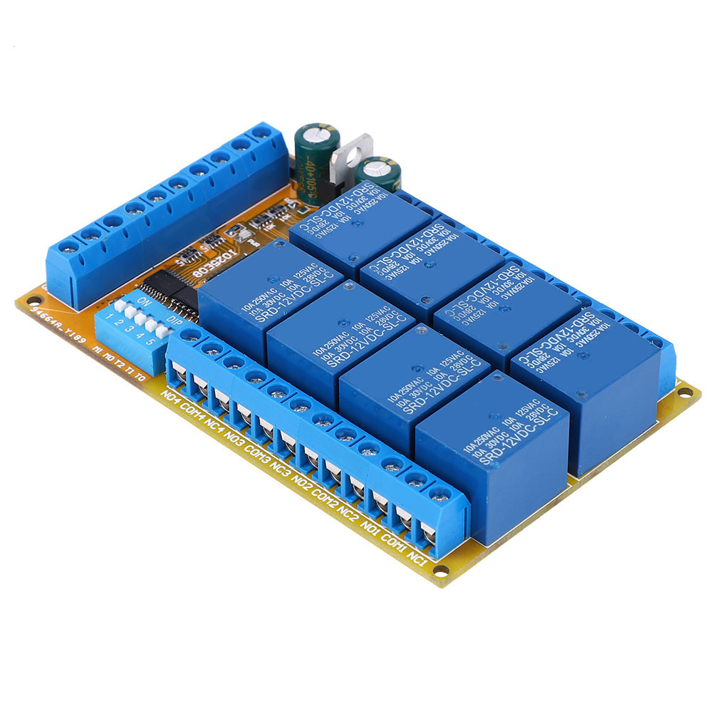 Relaismodul Io25e08 Multifunktionales 8-kanal-selbstverriegelungs-netzfiltermodul 5v 12v 24v(12v)