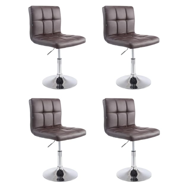 4er Set Lounger Palma V2 Kunstleder braun