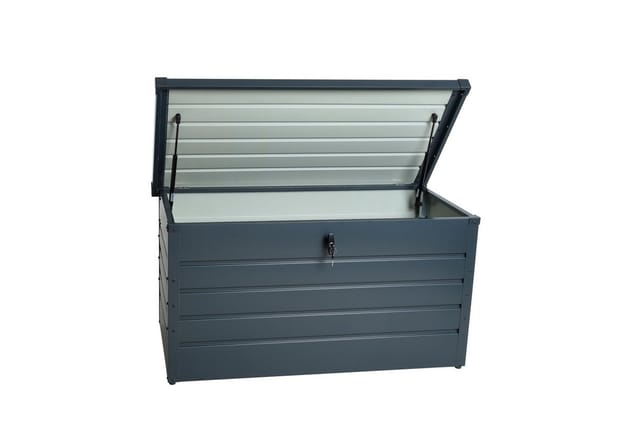 Estexo - Metall Auflagenbox Kissenbox Gartentruhe Gartenbox Aufbewahrungsbox Anthrazit