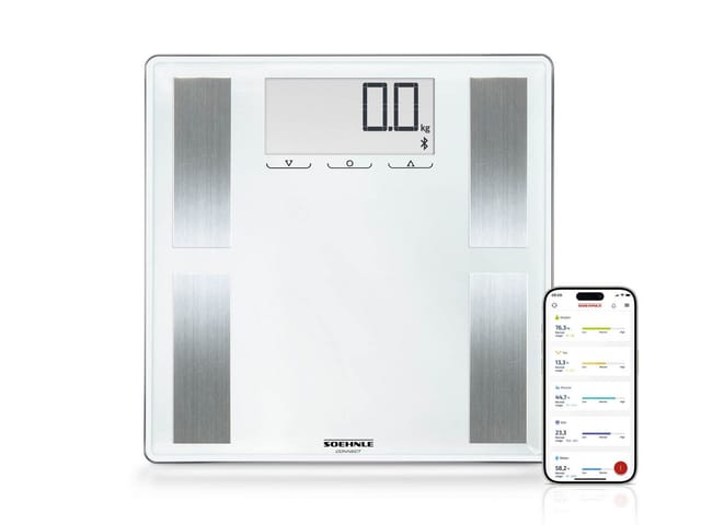 Soehnle Shape Sense Connect 100 Körperanalysewaage digital Wägebereich (max.)=180 kg Grau, Metall Mi