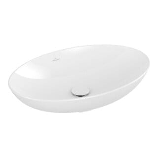 Villeroy&boch - Loop&Friends - Aufsatzwaschtisch, 62x42 cm, ohne Überlauf, CeramicPlus, Alpinweiß 4A4801R1