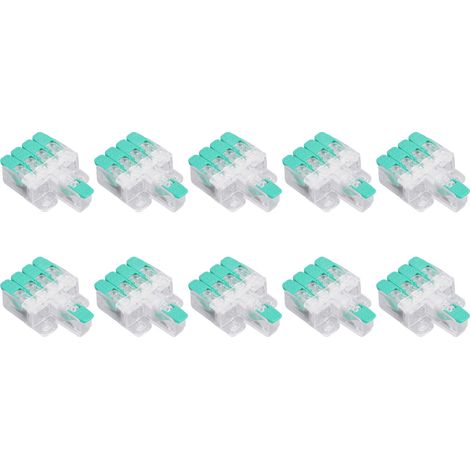 1-zu-4-hebel-drahtverbinder-set, Schnellanschluss-kabelverbinder, 41a 450v Steck-leiterklemmenblock, 10 Stück