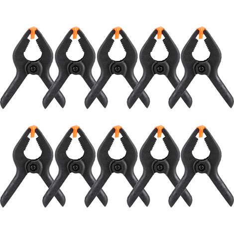 10 Stück 3 Zoll Typ A Schwarze Multifunktionale Kunststoff-federklemmen Diy-holzbearbeitungswerkzeug