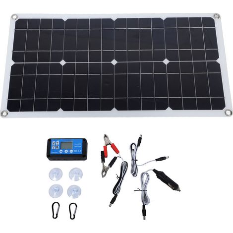 100-w-ip67-wasserdichtes Solarpanel-set – 12-v-/24-v-20-a-dc-regler – Abmessungen 54 X 28 Cm – Tragbare Stromversorgung Für Wohnmobile Und Wohnwagen