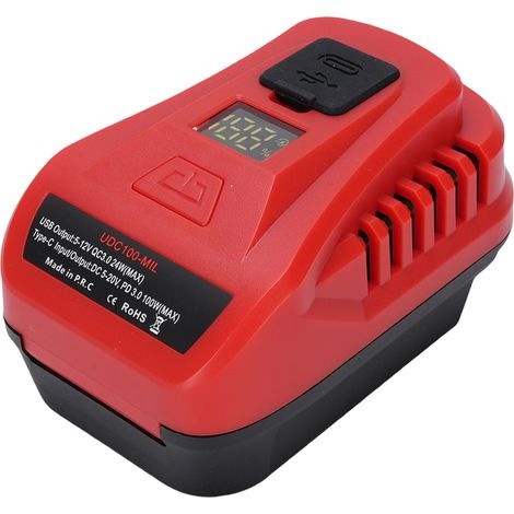 100-w-usb-akkuadapter Mit Wechselrichter Und 2-in-1-powerstation Für Bidirektionales Schnellladen (kompatibel Mit Den Modellen 48-11-1828, 48-11-1815 Und 48-11-1840 18v)